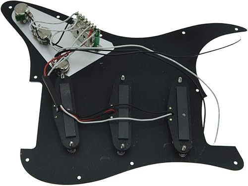 Miniatura 7 de KAISH Golpeador de guitarra eléctrica perla negra precableado con pastillas Wilkinson para FD Stratocaster de EE. UU.México