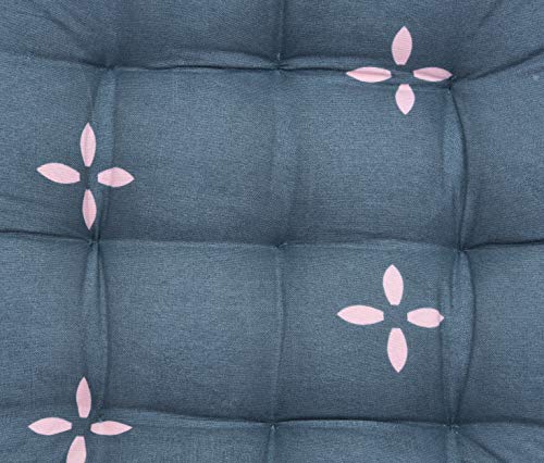 Image of COZY FURNISH Microfiber Cotton Chair Pads with Four Corner Ties 16x16(Inches) 41X41(CM) Square, Pack of 2 | Extra-Comfortable & Soft Seat Cushions | Ergonomic Pillows