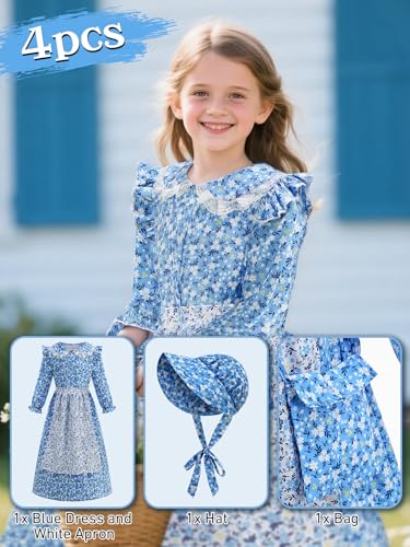 Disfraz de princesa azul para niñas talla 120 miniatura 2