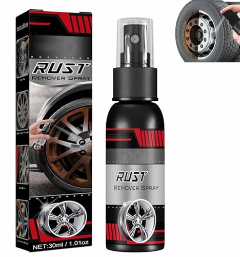 Rakiuty Rust Remover Spray,Car Rust Remover Wheel Cleaner,Rust Remover for Automotive Wheel Hubs,Multipurpose Rust Remover Spray,Rust Out Instant Remover Spray,Car Rust Remover