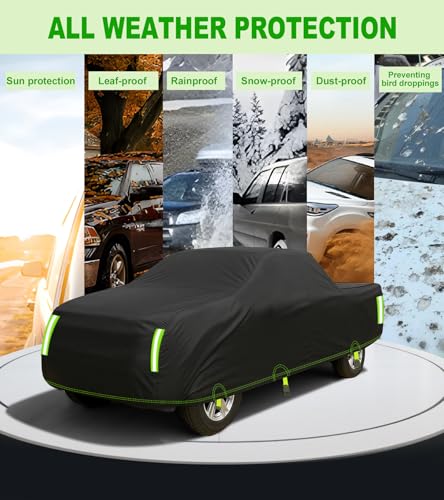 Image of Truck Cover Waterproof All Weather - Heavy Duty Outdoor Full Pickup Cover Rain Sun UV Protection - Universal Fit for Ford F150, Dodge Ram 1500, Chevy Silverado Length Up to 230 inch