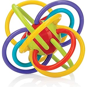 FunBlast Loops Teething Ring – Teether Rings with Rattle Sound Toys for New Born Baby, Silicone Rings Loop Teether for Baby, Infant Teething Ring Toys (Multicolor)