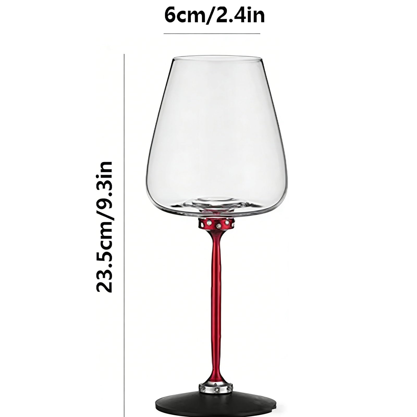 Calice da vino in cristallo, rotante con design aerato e base decorativa per vino rosso e bianco, ideale per bar e feste