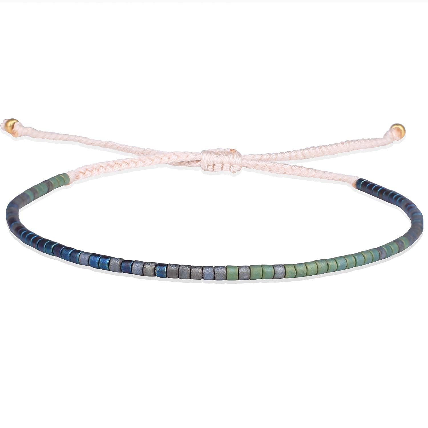 KELITCH Pulseras Amistad con Cuentas Concha Cristal Color Bohemio Pulsera Hecha A Mano Brazaletes Joyería para Mujer — view 56