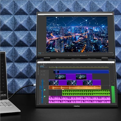 Image of SideTrak Solo Book 15.6 inch Foldable Dual Screen Portable Monitor - FHD Portable Stacked Monitor, External Display for Laptop, Extender with Stacked Dual Monitors for Mac, PC, and Chromebook