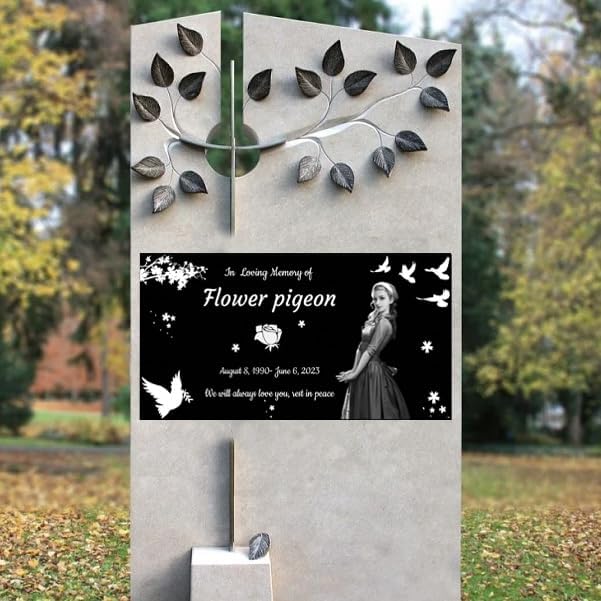 Miniatura 4 de Piedra de granito conmemorativa personalizada, lápidas para tumbas, piedras conmemorativas de jardín, placas conmemorativas para exteriores, lápidas