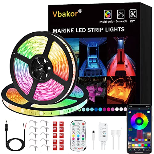 Vbakor-Smart-Bluetooth-LED-Boat-Light-Kit-APP-Control-RGB-Led-Boat-Lights-Sound-Music-Sync-Interior-Lighting-Strip-Waterproof-Boat-Deck-Lights-for-Pontoon-RV-Awning-Lights
