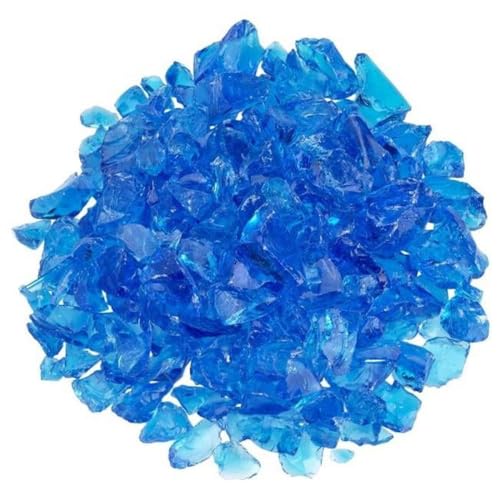 Turquoise Recycled Fire Pit Glass Medium - 10 lbs
