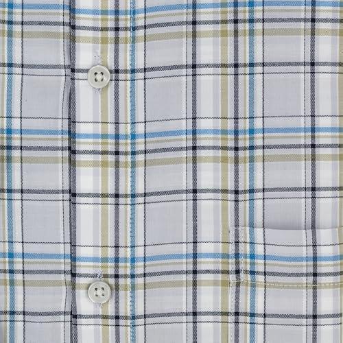 Image of 7-DAYS Men's Premium Checks Formal Shirt - Cotton Rich, Regular Fit, Full Sleeve, with Pocket, Wrinkle Resistant - Stylish Office & Everyday Wear.