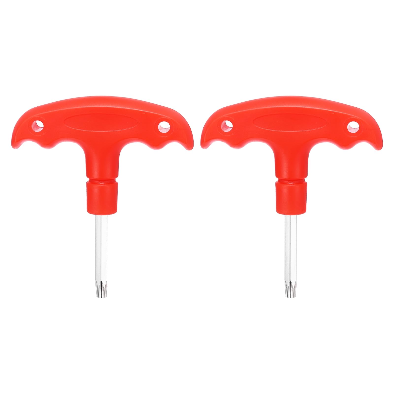 HARFINGTON 2pcs Golf Spike Wrench Tool T25 Golf Torque Wrench Stainless Steel Golf Head Adjustment Tool Golf Driver Torque Tool with Plastic Handle for Golf Club Driver Shaft Adapter, Red