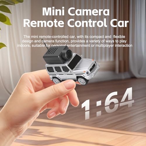 Image of Wltoys 1:64 FPV RC Drift Car, 720P WiFi APP, 2.4GHz Gyro (Sliver) | HD Zero‑lag Camera, 3 Speeds & Suspension. Dual LED Lights. Smooth on Carpets /Tiles. APP Photo /Video /VR for Hobbyists