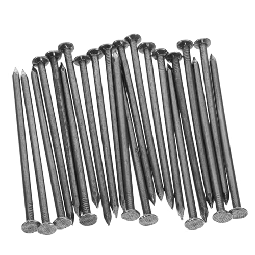 Garneck Hardware Nails Head White Finishing Nails Staples Wall Round Hardened Nail Concrete Nail Nails for Door Frame Road Wood Nails Landscaping Stakes Fixing Anchors Dark Iron