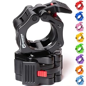 GENESIS SYSTEMS Olympic Barbell Clips 2 Inch Barbell Clamps Bar Collars Weight Quick Release – for Weightlifting