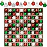100 Pcs Mini Christmas Ball Ornaments Set, 1.18'' Red Green and White Small Shatterproof Xmas Tree Ornament Hanging Ball Bulk Decorations for Holiday Party, Wreath, Garland, Winter Decor