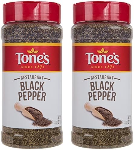 Tones Restaurant Black Pepper, 8 onzas (paquete de 2)