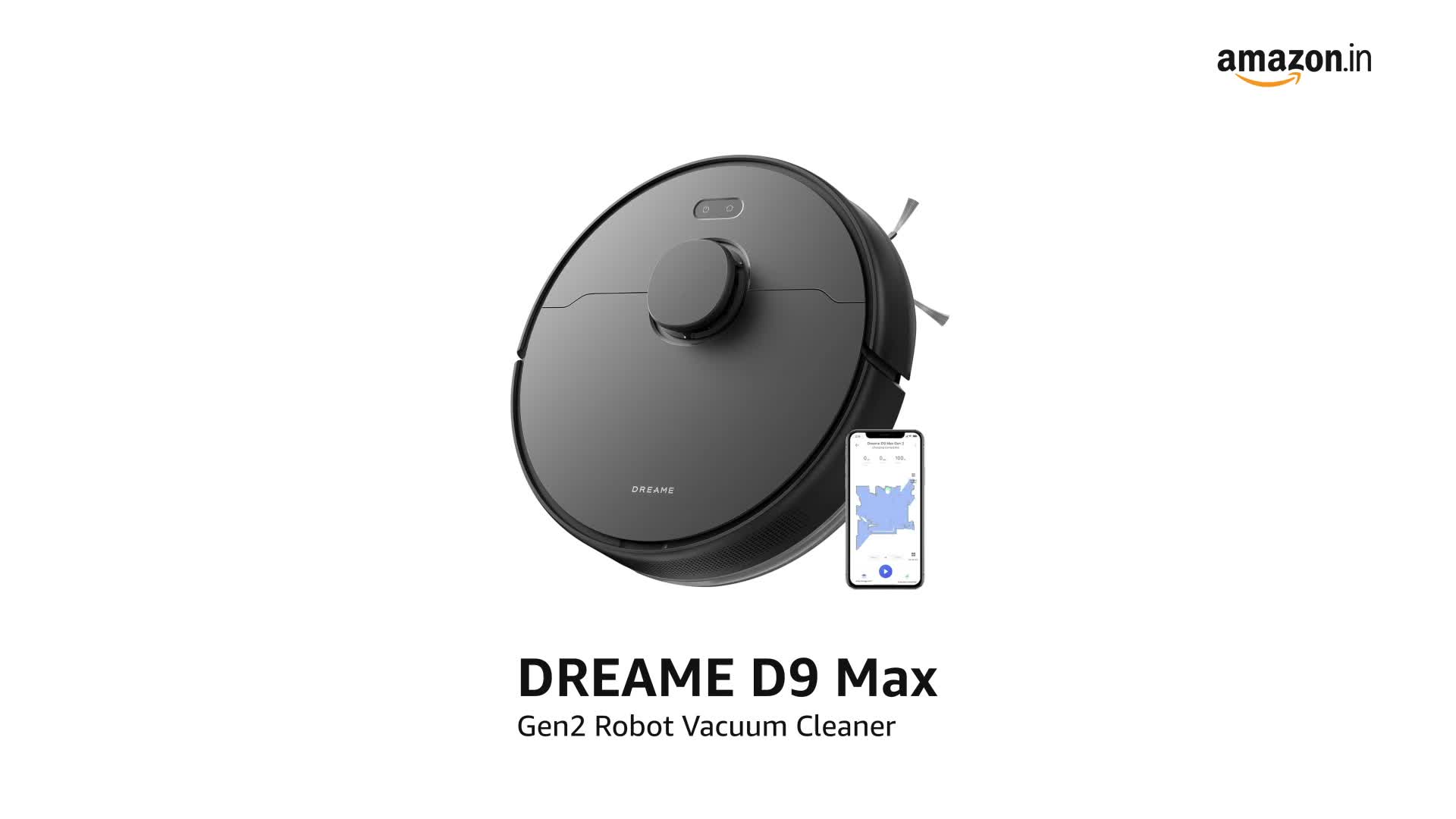 DREAME D9 Max Gen2 Robot Vacuum Cleaner, 6000Pa Vacuum Robot with