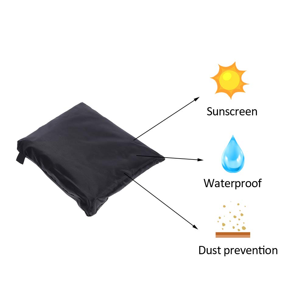 TIMESETL Housse Transat pour Chaise Longue de Jardin Imperméable Housses de Bains de Soleil Coupe-Vent, Anti-UV, Anti-Poussière, Tissu Oxford, Housse de Protection Bain de Soleil (200x75x40/80cm)
