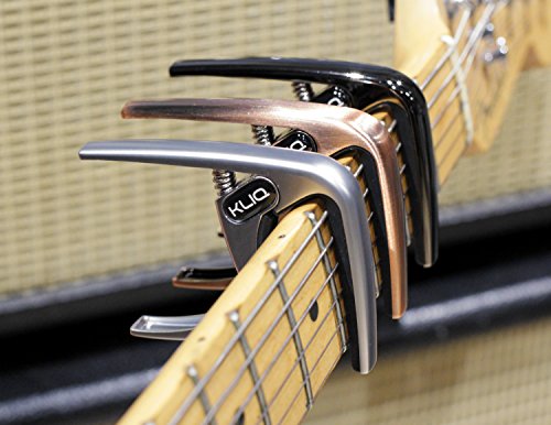 Kliq Guitar Capo For Acoustic And Electric 6-String Guitars, Satin Silver #TOP6
