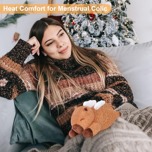 Image of SuzziPals Heatable & Coolable Angle Capybara Plush, Microwave Heating Pad Stuffed Animals for Soothing & Relaxation, Cute Plushies Capibara for Stress Relief, Capybara Gifts for Girls & Boy
