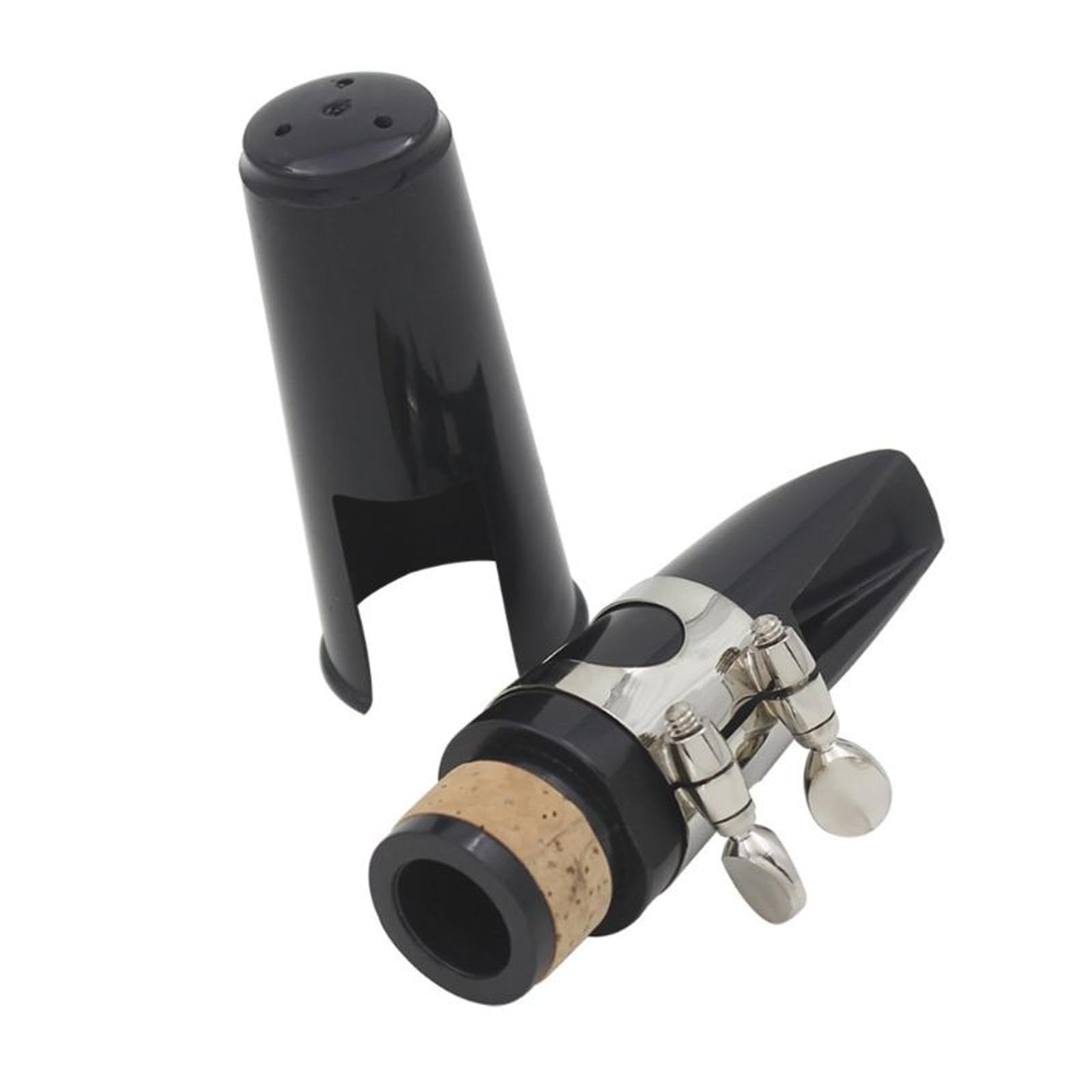 Bocchino per clarinetto con legatura e cappuccio ~ clarinetto nero B piatto