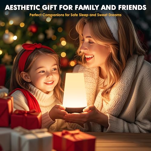 Auxmir M4 Led Night Light Bedside Lamp Touch And Remote Control Dimmable Tabletop 13 Colors Changing 5 Brightness Adjustable Rechargeable Portable Lamp thumb #4