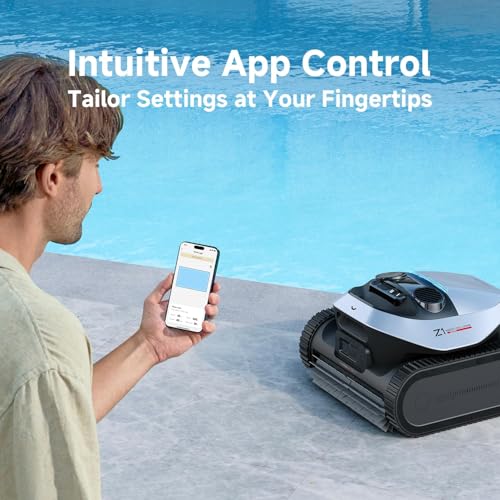 Image of DREAME Z1 Cordless Robotic Pool Cleaner, 8000 GPH Suction, Floor & Wall & Waterline Cleaning, Automatic Pool Vacuum for Above & In-Ground Pools, 180+ Minutes Runtime
