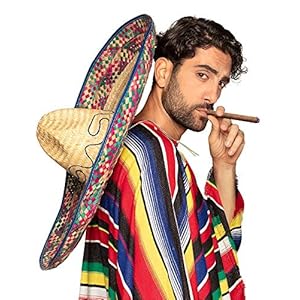Boland 95413 – Sombrero Enrique, 70 cm, sombrero para un disfraz de México, mexicano, gaucho, carnaval, fiesta temática