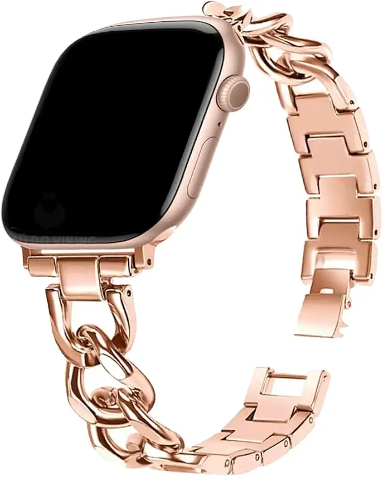 Pulseira Slim Aço Corrente Chain Compatível com Apple Watch 41mm 40mm 38mm 42mm 44mm 45mm 46mm 49mm