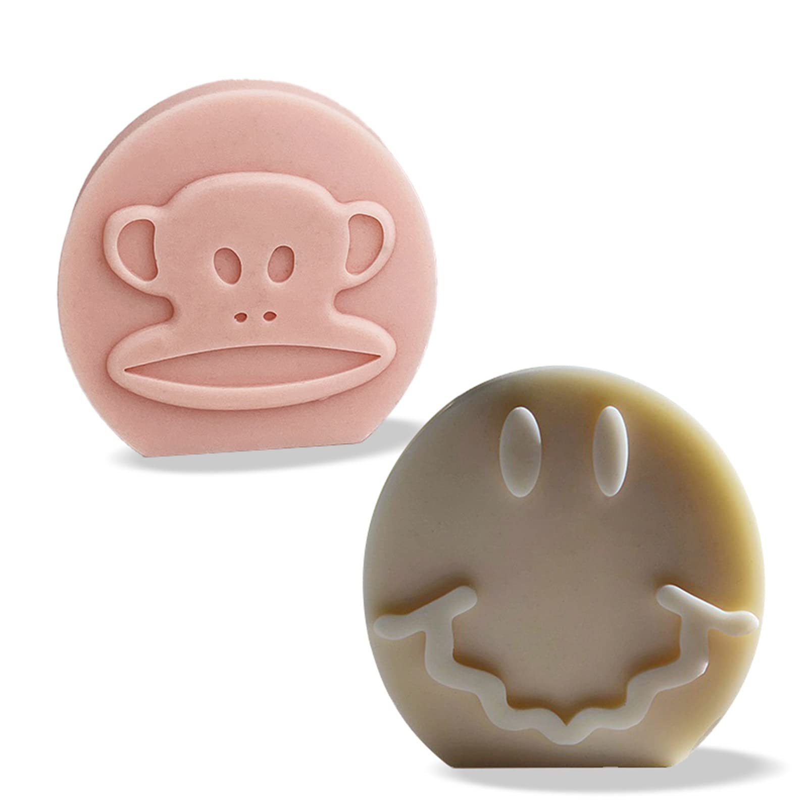 EXQULEG Kerzen Gießen Formen 3D Smile Face Silikon Kerzenform, Abstraktes Gesicht Silikonform, Gesicht Silikon Seifenform, für Zuhause DIY Ornamente Dekoration, Handgemachte Geschenk