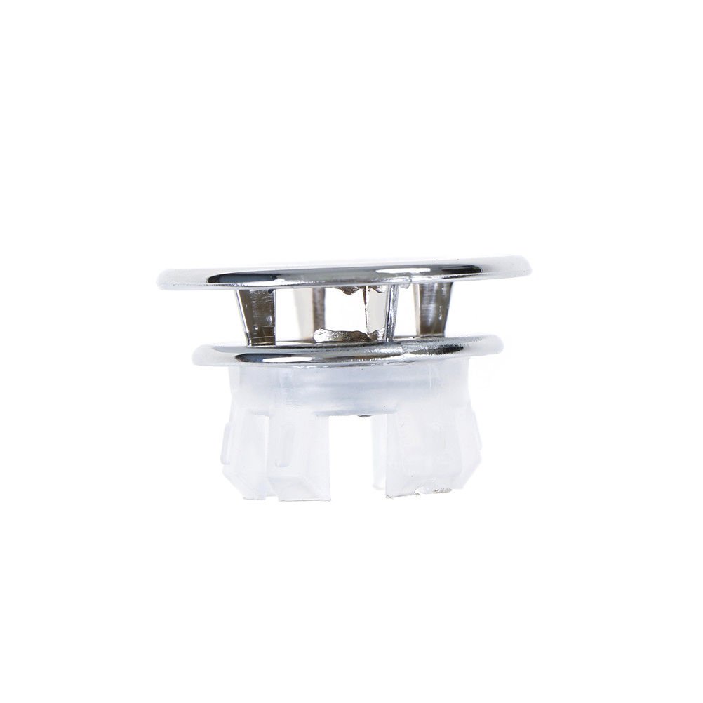 Chrome Silver 1 Round Overflow Cover Tidy Trim Bathroom Basin Sink Spare Replacement Plug_stopper