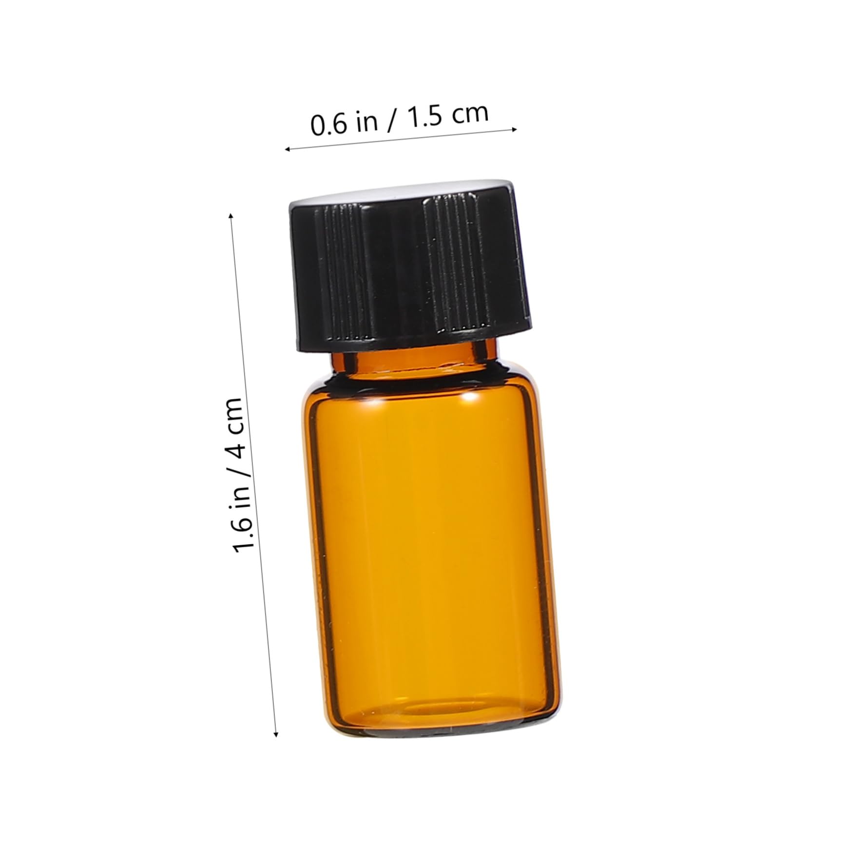 MUSISALY 100pcs Vial Scent Sample Bottle Sample Bottles with Screw Caps Mini Sample Bottles Laboratory Reagent Liquid Sampling Sample Bottle Essential Oil Bottles Reagent Bottle Brown Glass