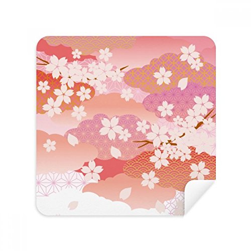 Nettoyeur écran téléphone fleurs de cerisier tissu daim lunettes rose x2