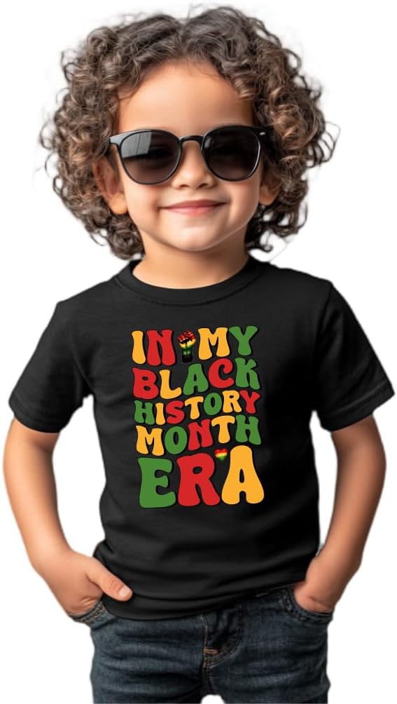 Toddler Black History T-Shirts for Boys Girls, Black History Month Shirts for Kids, Graphic Top Funny Letters Tees - Image 4