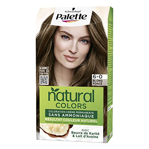 Couleur naturelle blonde avec la coloration permanente Palette 6.0