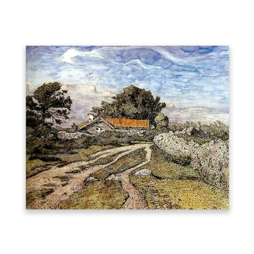 Toile Nils Kreuger paysage suédois pour décorer un salon chaleureux 70x91cm