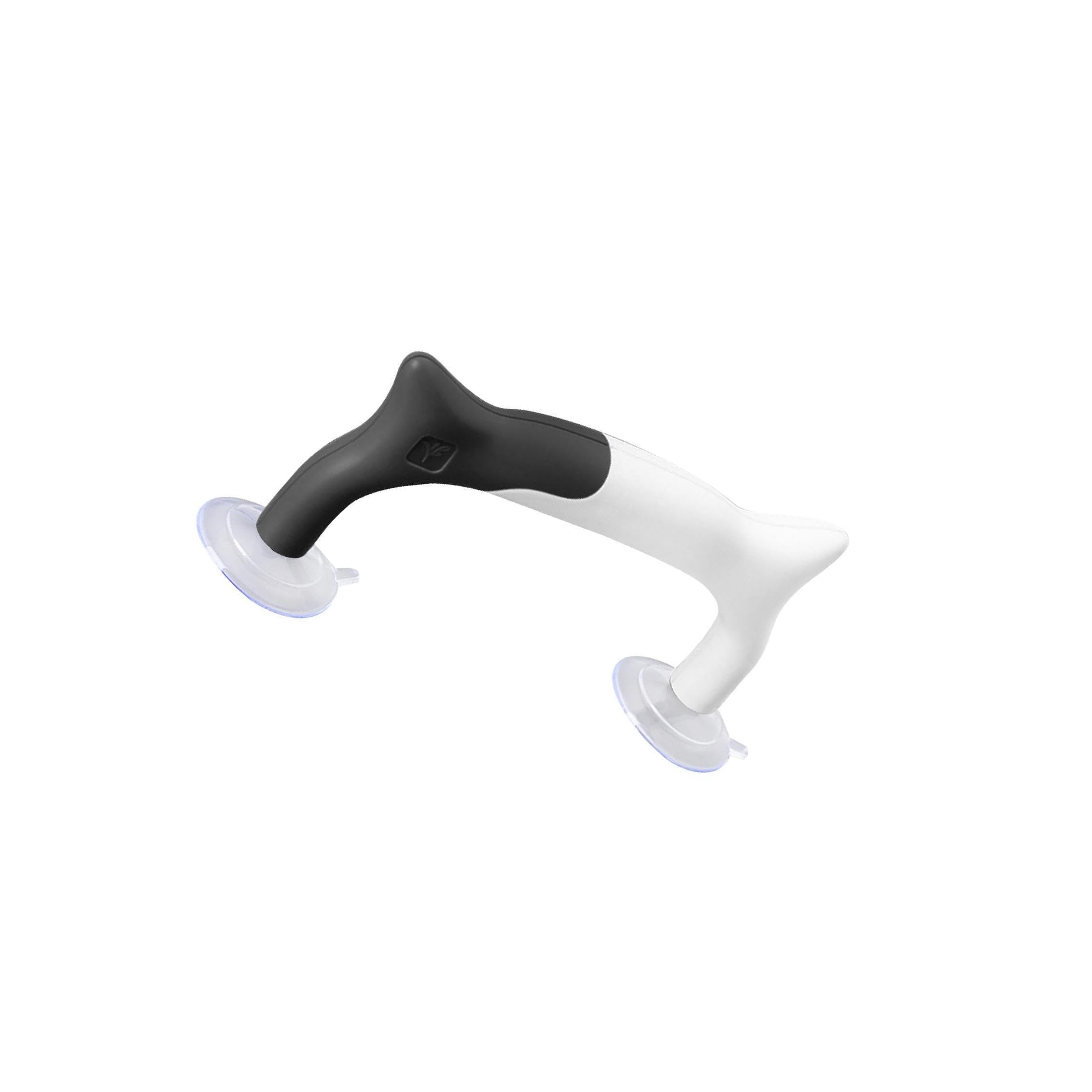 Cydzsra Black White Efficient Suction Cups Ruler Handle With Strong Grip Excellent For Sewing Ruler Holder Simplifying Crafting Tasks Template Handle Diy Sewing Tool, 18X7.8cm
