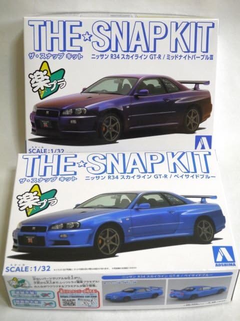 Amazon | ▽☆ AOSHIMA アオシマ 1/32 ニッサン R34 スカイライン GT-R 
