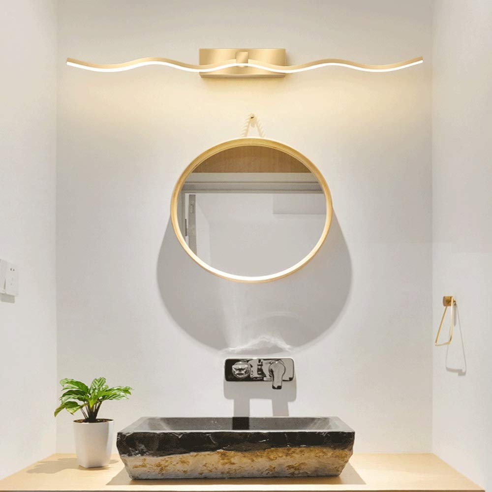 Aplique de pared moderno, luz de espejo Luz de tocador LED Lámpara frontal de espejo, Luz de espejo de maquillaje, Aplique de pared de baño, Lámparas frontales de espejo de vestidor Iluminación L