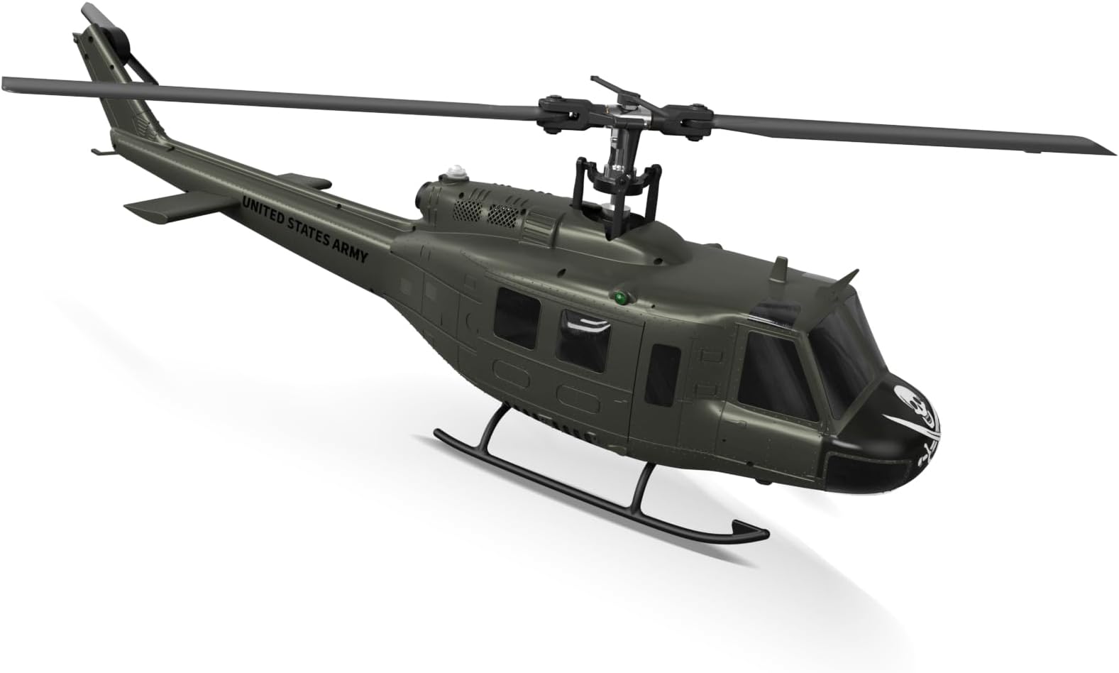 Carmanon UH-1 RC Helicopter - Huey Collectable Remote Control Helicopter with Auto-Hover for Adults, Beginners, 1/27 Scale, 2 Batteries