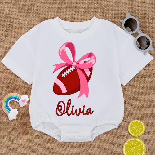Baby Football Coquette Outfits Girl Football Season Romper Long Sleeve Top Sweater Newborn Romper Romper, Gift For Baby Girls2