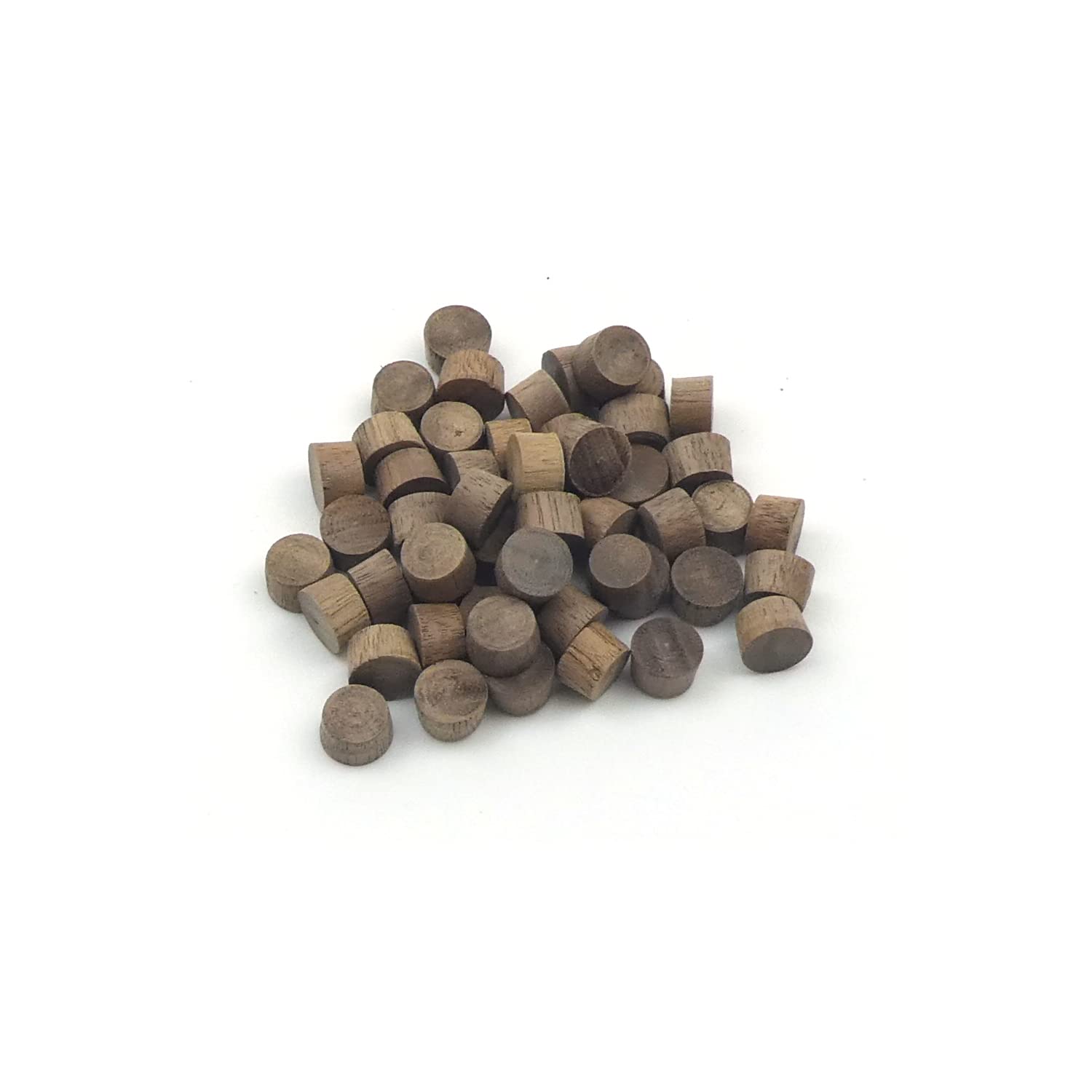 Oakcrafts Grain 10Mm Walnut Flat Head End Plug - Pack Of 50
