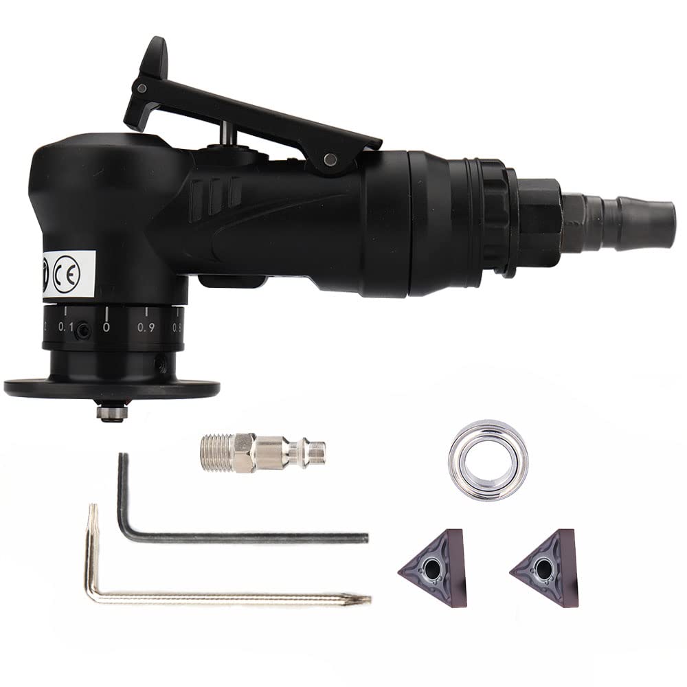 BaiNuoPneumatic Manual Chamfering Machine, Air Chamfering Tools, Mini Handheld 45 Degree Arc Air Beveling Machine for Trimming,Chamfer Deburring 30000rpm (Chamfering Machine Set)