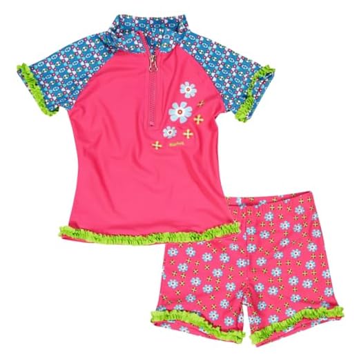 Playshoes Mädchen UV-Schutz Flamingo Badeanzug, Türkis (Türkis 15), 98 9 Playshoes Mädchen UV-Schutz Bade-Set Blumen Badebekleidungsset, Mehrfarbig (Original 900), 98 (Herstellergröße: 98/104)