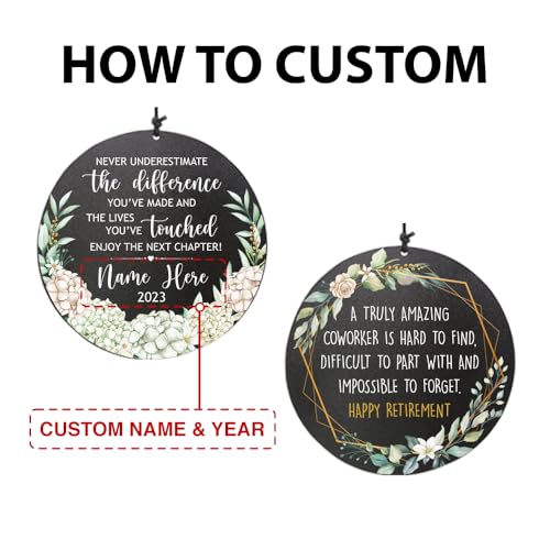 Image of Personalized Retirement Wind Chimes for Outside, 36 inch Happy Retirement Gift for Women, Men, Coworker, Colleague, Boss, Teacher, Nurse, Friend, Going Away Garden Patio Decor