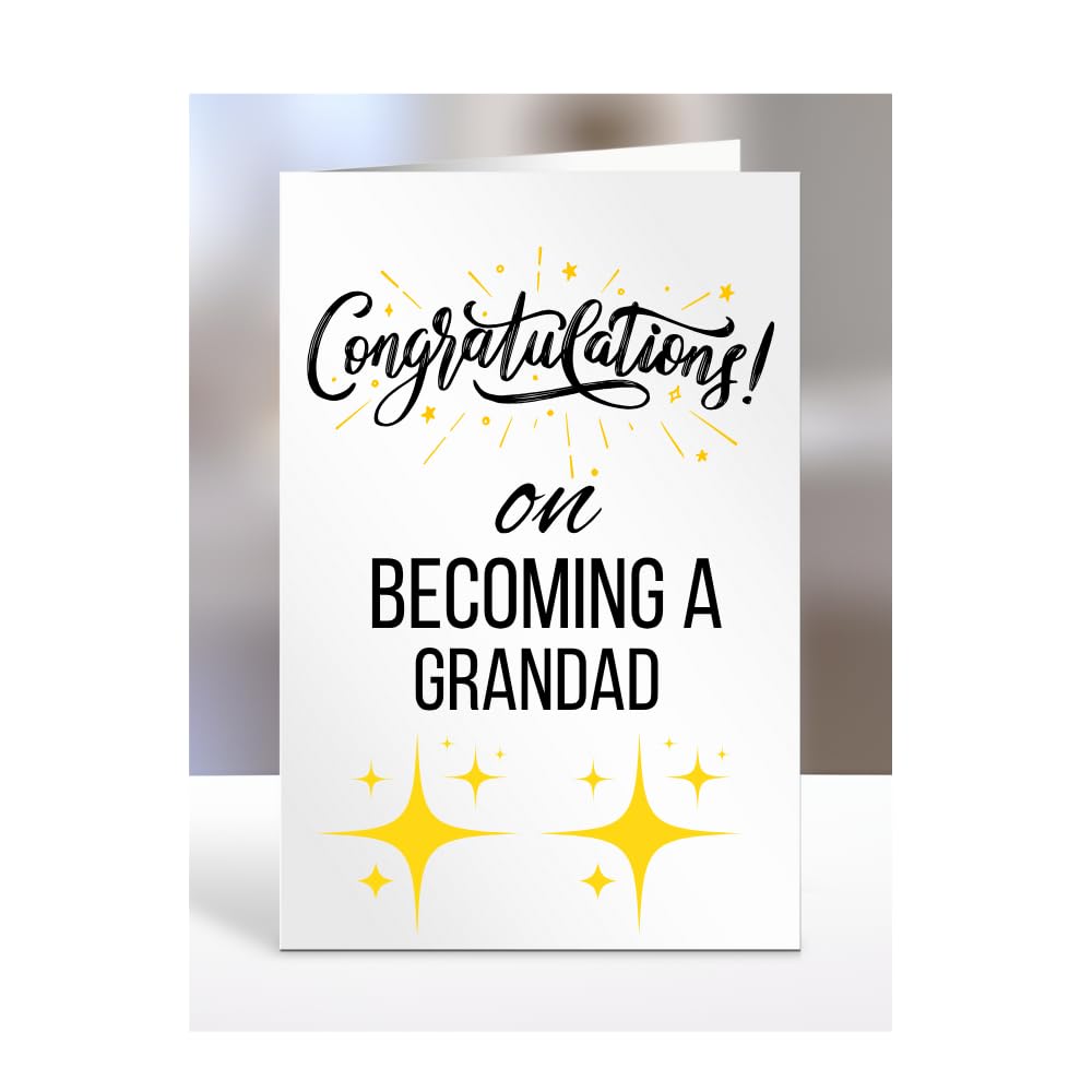 Congratulations on becoming a Grandad card, Gifts for Men, Women, Presents for Christmas, A5-79_93