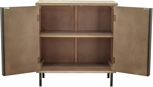 Miniatura 7 de FRITHJILL Rustic Storage Cabinet with 2 Doors Liquor Cabinet for Dining Room Decorative Console Cabinet for Hallway Natural