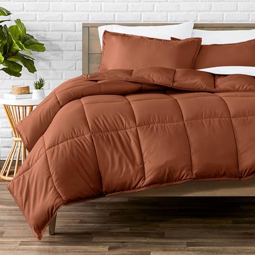 Image of Bare Home Comforter Set - Queen Size - Ultra-Soft - Goose Down Alternative - Premium 1800 Series - All Season Warmth (Queen, Terracotta)