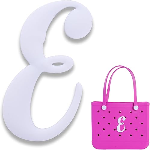 Dijes para bolsa Bogg con letras de goma para la playa, accesorios para bolsas de mano, bolsa Bogg con letras del alfabeto