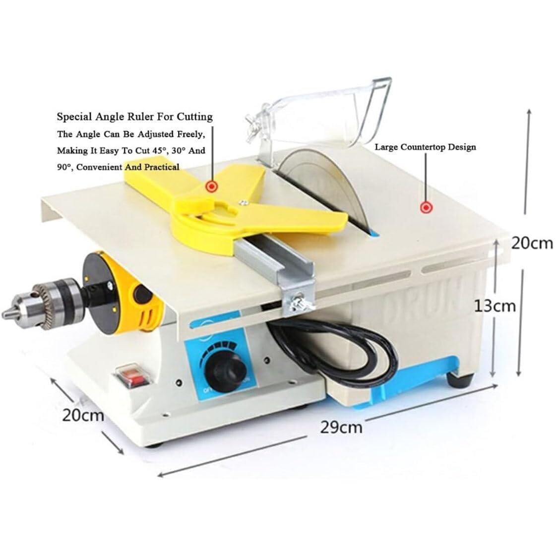 Macchina lucidatrice per Pietre preziose da 750 W, Macchina per lucidatura e rettifica di Pietre preziose, Sega lapidaria Fai da Te per Gioielli da 0 a 10000 Giri/min, p
