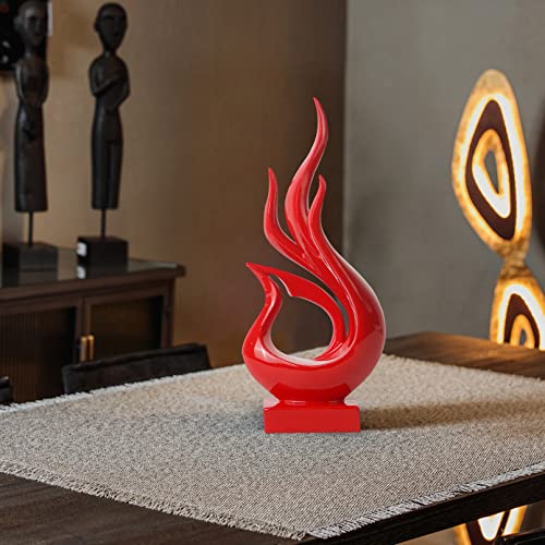 Escultura Abstracta Decorativa de Resina Roja miniatura 4
